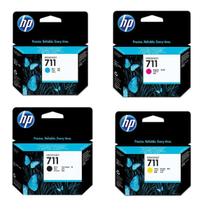 Conjunto de cartuchos de tinta HP 711 80 mL preto, 29 mL ciano, magenta, amarelo