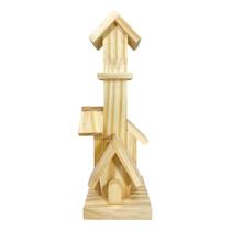 Conjunto de Casa com Torre - Pinus - 23x7 cm Conjunto de Casa com Torre - Pinus - 23x7 cm