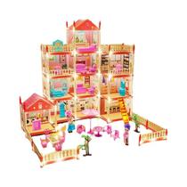 Conjunto De Casa De Bonecas 3D DIY Castelo De Princesa Dos Sonhos Para Meninas, Brinquedo Musical De