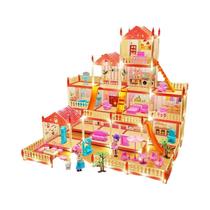 Conjunto De Casa De Bonecas 3D DIY Castelo De Princesa Dos Sonhos Para Meninas, Brinquedo Musical De