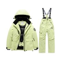 Conjunto De Casaco E Calças De Esqui Para Meninos E Meninas, Quente E Impermeável, Para Esqui E