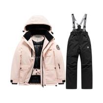 Conjunto De Casaco E Calças De Esqui Para Meninos E Meninas, Quente E Impermeável, Para Esqui E