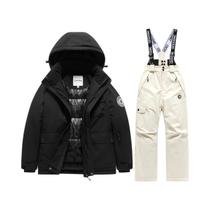 Conjunto De Casaco E Calças De Esqui Para Meninos E Meninas, Quente E Impermeável, Para Esqui E