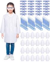 Conjunto de casacos de laboratório para crianças, fantasia médica de Halloween, 72 unidades com óculos