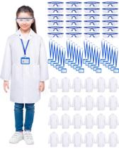 Conjunto de casacos de laboratório para crianças Xtinmee, pacote com 12 trajes científicos e óculos