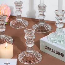 Conjunto de castiçais DARJEN, 12 peças de decoração de casamento em vidro Conjunto de castiçais DARJEN, 12 peças de decoração de casamento em vidro
