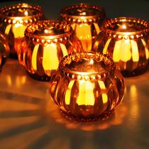 Conjunto de castiçais Woho Amber Tealight Glass (6 unidades)