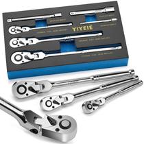 Conjunto de catracas Flex Head YIYEIE, 6 peças, 1/4, 3/8, 1/2 Drive