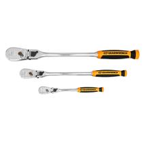 Conjunto de catracas GEARWRENCH 81298T 3 peças, 90 dentes, cabeça flexível com travamento