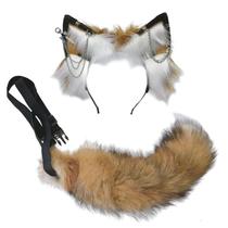 Conjunto de cauda Ekwikzz Wolf Ears, ajuste ajustável para cosplay