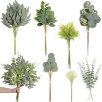 Conjunto de caules de vegetação artificial, 65 unidades para buquê de casamento Conjunto de caules de vegetação artificial, 65 unidades para buquê de casamento