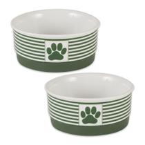 Conjunto de Cerâmica Bone Dry Paw & Patch - Coleção Pet Collection Verde