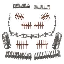Conjunto de Cerca de Arame Farpado para Brinquedo BMC Toys 18 Peças Acessório de Exército Conjunto de Cerca de Arame Farpado para Brinquedo BMC Toys 18 Peças Acessório de Exército