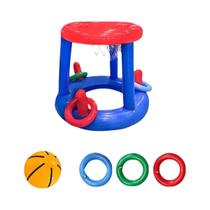 Conjunto De Cesta De Basquete Inflável Para Festa Na Piscina De Verão, Basquete Aquático Interativo