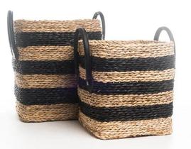 Conjunto de Cesta De Fibra Trançada 2 peças - Cromus