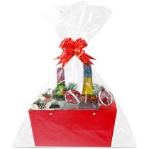 Conjunto de cestas de presente Red Kraft Tuanse de 30 unidades 32x25x15 cm