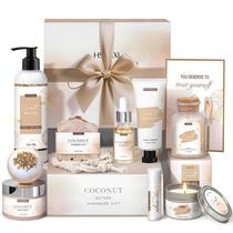 Conjunto de cestas de presentes de banho e corpo Coconut Home Spa para mulheres