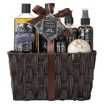Conjunto de cestas de presentes Saint Roy Spa para homens com kit de barbear Conjunto de cestas de presentes Saint Roy Spa para homens com kit de barbear