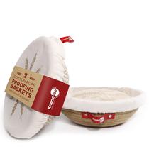 Conjunto de cestas de prova KneadAce Cotton Rope Banneton Bread Conjunto de cestas de prova KneadAce Cotton Rope Banneton Bread
