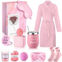 Conjunto de cestas de spa Nuogo, 13 peças com roupão de banho, meias, copo e muito mais