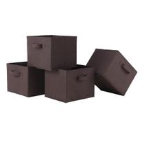 Conjunto de cestas de tecido Winsome Capri dobrável 25x28x23cm Chocolate