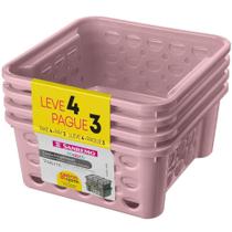 Conjunto de Cestas Sanremo SR8868 L4P3 0,746L Rosa