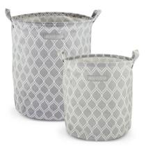 Conjunto De Cesto Para Roupa M E G Cinza - Listrada Conjunto De Cesto Para Roupa M E G Cinza - Listrada