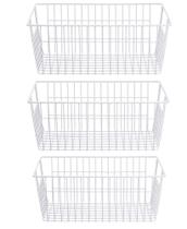 Conjunto de cestos de congelador SANNO Wire Storage para escritório doméstico branco