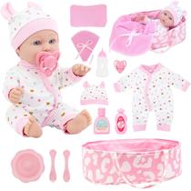 Conjunto de cestos de dormir para bonecas ZITA ELEMENT 30 cm com 13 peças