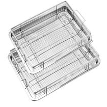 Conjunto de cestos de fritadeira de ar condicionado DONGULI em aço inoxidável 4 peças para forno