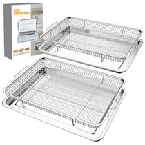 Conjunto de cestos de fritadeira de ar DONGULI para forno de aço inoxidável 40x30cm Conjunto de cestos de fritadeira de ar DONGULI para forno de aço inoxidável 40x30cm