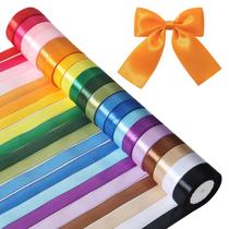 Conjunto de cetim de 500 jardas de fita decorativa Ohiyoo de 20 cores