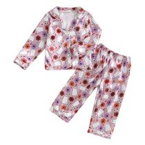 Conjunto de cetim de Halloween para crianças e meninas de pijamas Fsadfeas de 2 a 3 anos Conjunto de cetim de Halloween para crianças e meninas de pijamas Fsadfeas de 2 a 3 anos