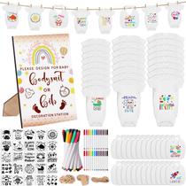Conjunto de chá de bebê Pydeeirom 201 unidades com babador e macacão Conjunto de chá de bebê Pydeeirom 201 unidades com babador e macacão
