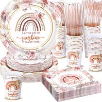Conjunto de chá floral Ziliny Party Supplies 350 unidades para 50 convidados