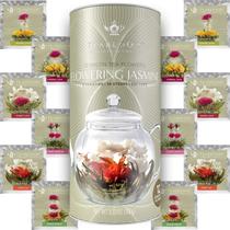 Conjunto de chá Flowering Teabloom Jasmine Flower, pacote com 12, 250 xícaras