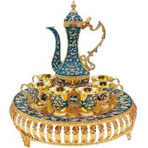 Conjunto de chá Igtazy, xícara de café turco e bule de chá com bandeja de 6 xícaras