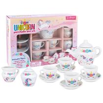 Conjunto de chá Jewelkeeper Porcelain Unicorn Design 13 peças