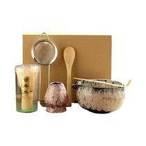 Conjunto De Chá Matcha De Bambu 6PCS Tigela De Matcha Japonesa Batedor Suporte Colher Ferramentas