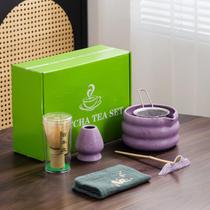 Conjunto de chá Matcha DWEHIXBUY 7 unidades com tigela, batedor, suporte para batedor