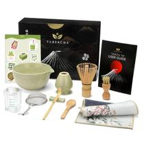 Conjunto de chá Matcha Yabercha, 10 unidades - tigela Matcha de 450 ml e copo medidor Conjunto de chá Matcha Yabercha, 10 unidades - tigela Matcha de 450 ml e copo medidor