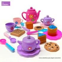 Conjunto De Chá Para Meninas, Brinquedo De Faz De Conta Com Chaleira, Biscoitos E Acessórios Para
