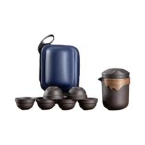 Conjunto De Chá Portátil De Argila Roxa Para Viagem Ao Ar Livre, Xícaras De Chá, Infusor Kung Fu,