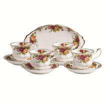 Conjunto de Chá Royal Albert Old Country Roses com 9 Peças