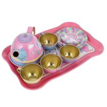 Conjunto de chá Unicorn Tinplate Imitation Tea Set para crianças com bandeja Conjunto de chá Unicorn Tinplate Imitation Tea Set para crianças com bandeja