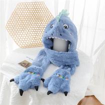 Conjunto de Chapéu, Cachecol e Luvas de Urso Kawaii - Inverno Quente e Acolhedor