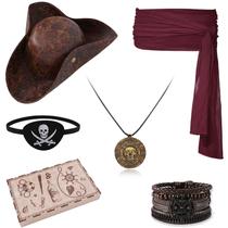 Conjunto de chapéu e acessórios de pirata WooHand Pirate Costume