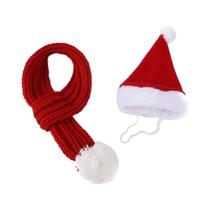 Conjunto De Chapéu E Cachecol De Natal Para Cães E Gatos Roupas Criativas E Engraçadas Para Animais