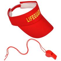 Conjunto de chapéu Lifeguard Accessories Bohue Lifeguard Hat Red Whistle