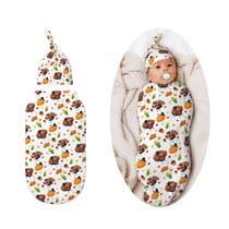 Conjunto de chapéus de Ação de Graças Baby Swaddle Blanket Figtihw 29x53 cm